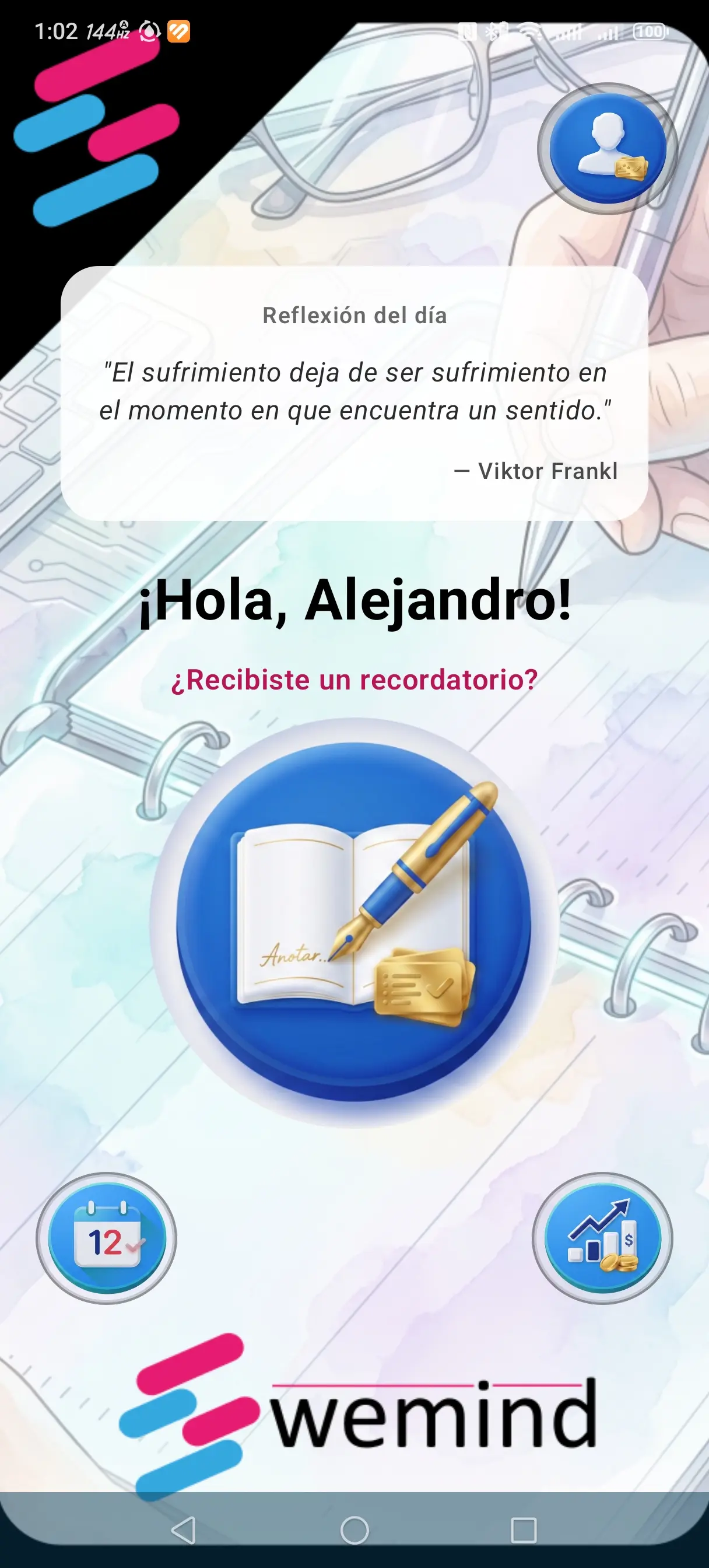 Pantalla de reflexión de Swemind